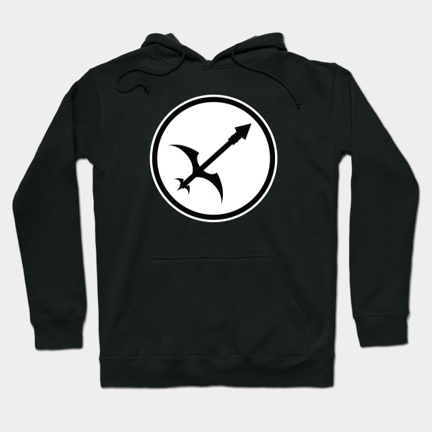 ZODIAC SERIES: SAGITTARIUS (BLACK &WHITE) Hoodie by inksquirt